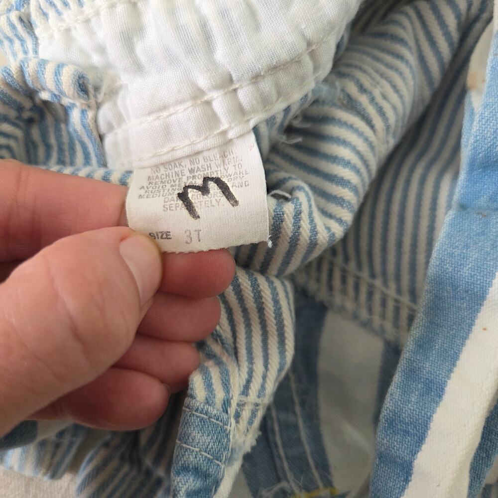 Vintage Oshkosh Striped Denim Overalls 3t - Picture 6 of 6